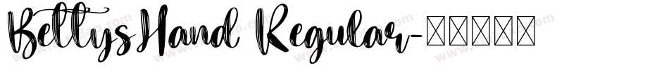 BettysHand Regular字体转换